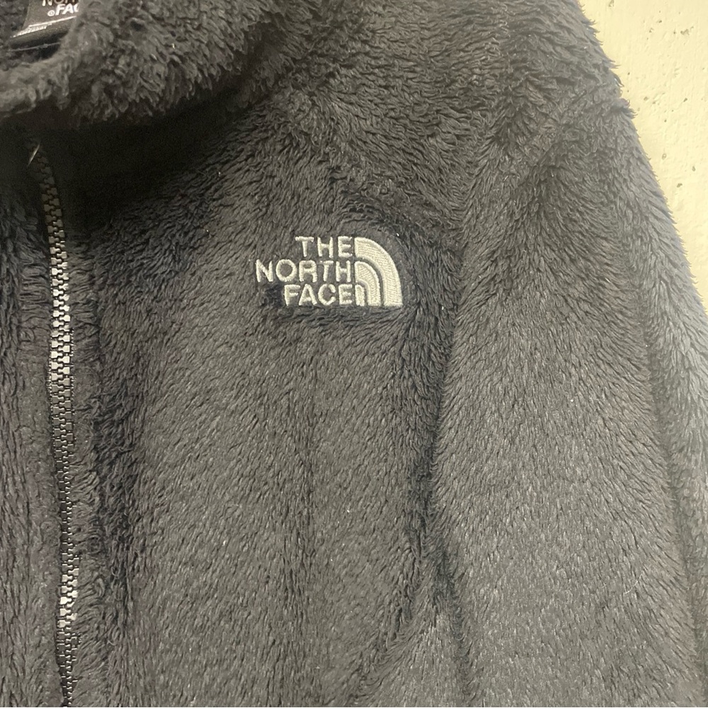 The North Face Jacket Girls L Black Fleece Fuzzy Outdoors Hiking Logo Youth - Picture 5 of 5
